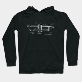 Jazz Solo Trumpet Patent Blueprint 1924 Hoodie